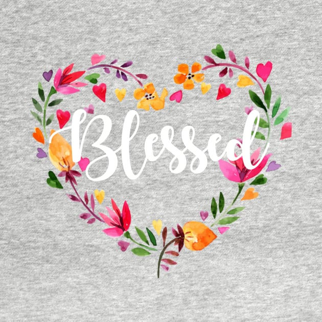 Blessed Mom Women Gift idea Floral Mothers day Gift by Bezra